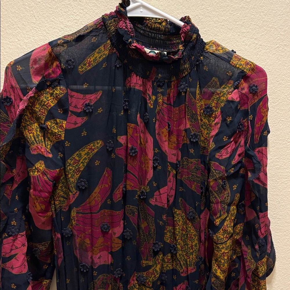 Farm Rio blue patterned dress - Picture 4 of 8